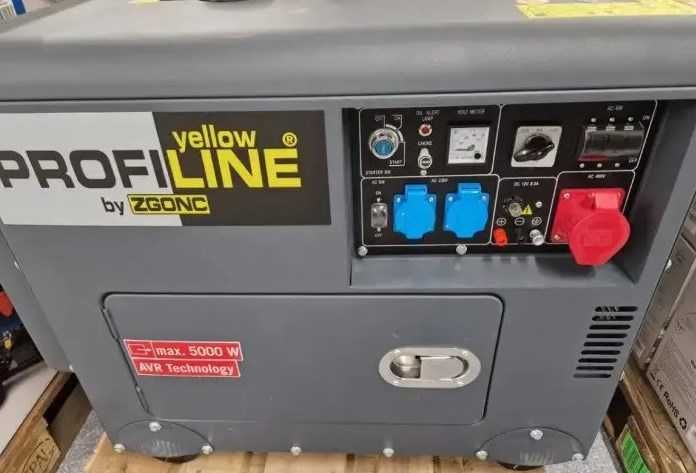 Дизельный генератор PROFILINE YPL-6000 на 3 фази або 1 фазу 5 kW