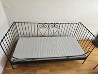 Łóżko 90x200 Ikea pojedyncze metalowa rama 3 sztuki