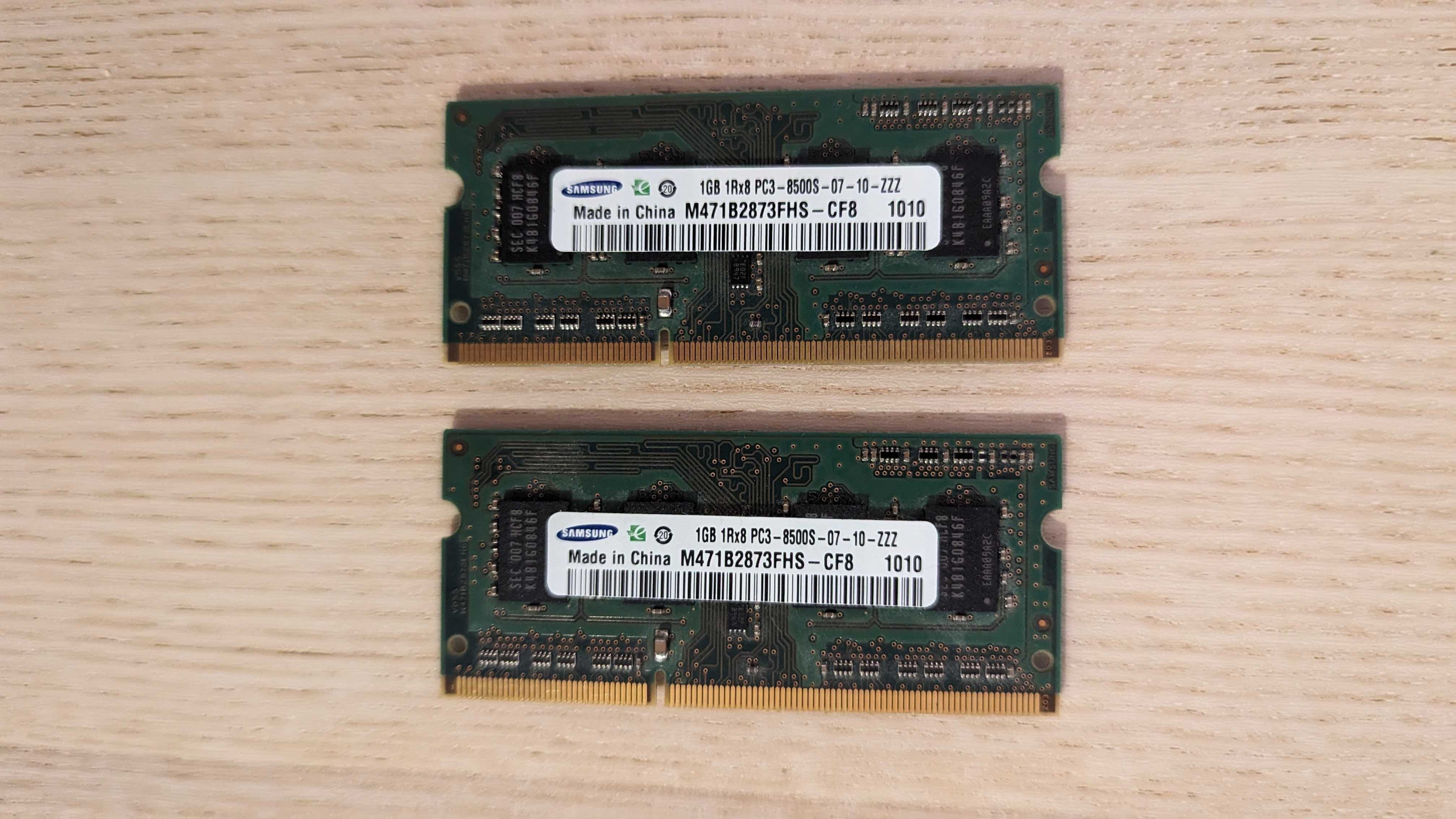 2 x SAMSUNG 1GB DDR 3 1066Mhz RAM