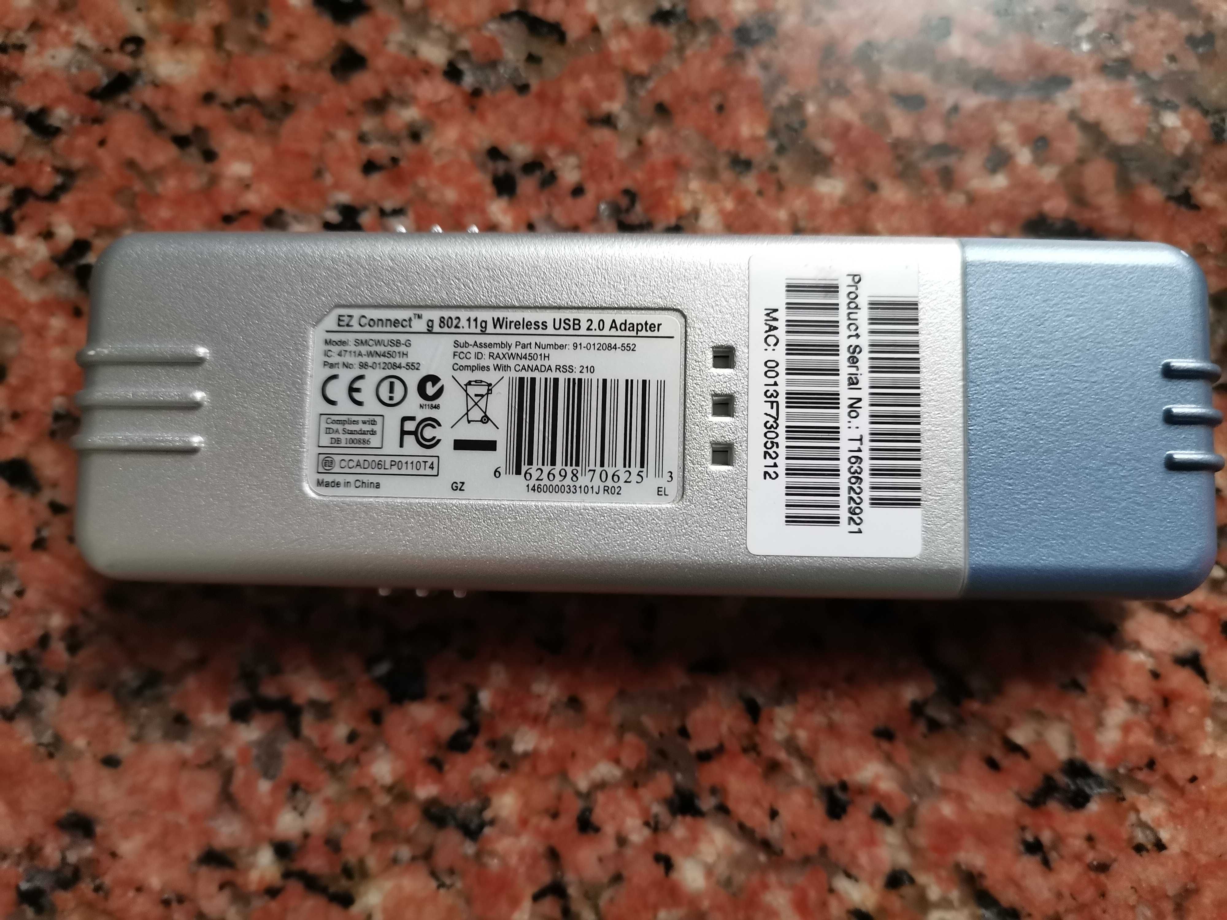 Adaptador Wireless USB 2.0 computador SMC