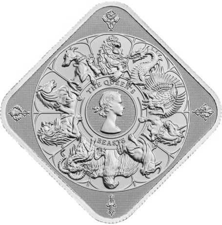 Срібна монета Королівські бестіари (Queen’s Beasts) 1 oz