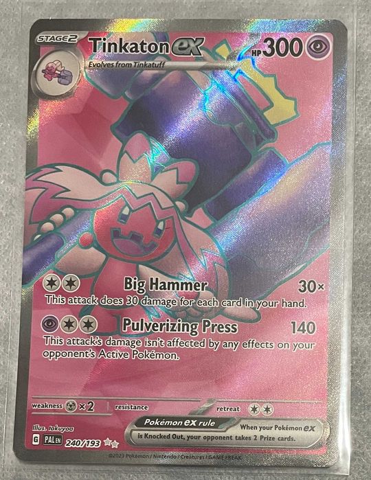 Karta Pokemon TCG: Paldea Evolved - Tinkaton ex Full Art - Near Mint!