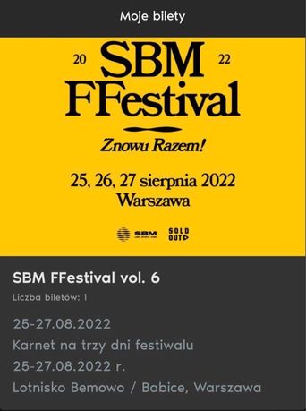 Bilet na SBM festival