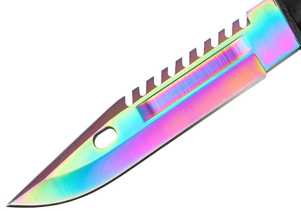 wielki nóż rambo bagnet replika m9 rainbow fade cs:go adventure 715H