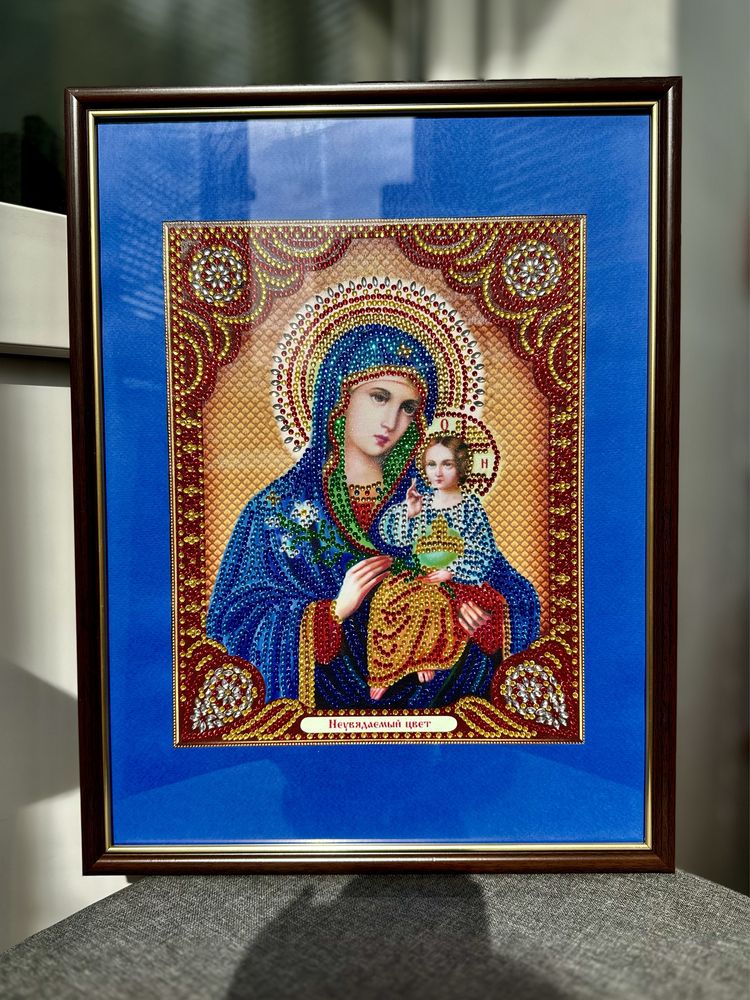 Готова Ікона Божої Матері, алмазна діамантова мозаїка, 30*40см