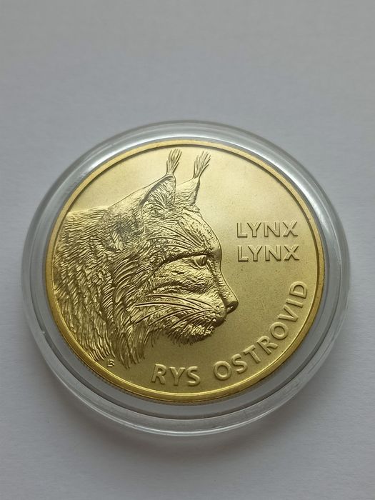 Словакия 5 евро 2022 год. Фауна. Состояние.