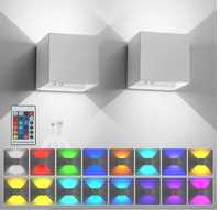 Zestaw 2 kinkietów SURPALIG RGB z możliwością przełączania 16 kolorów