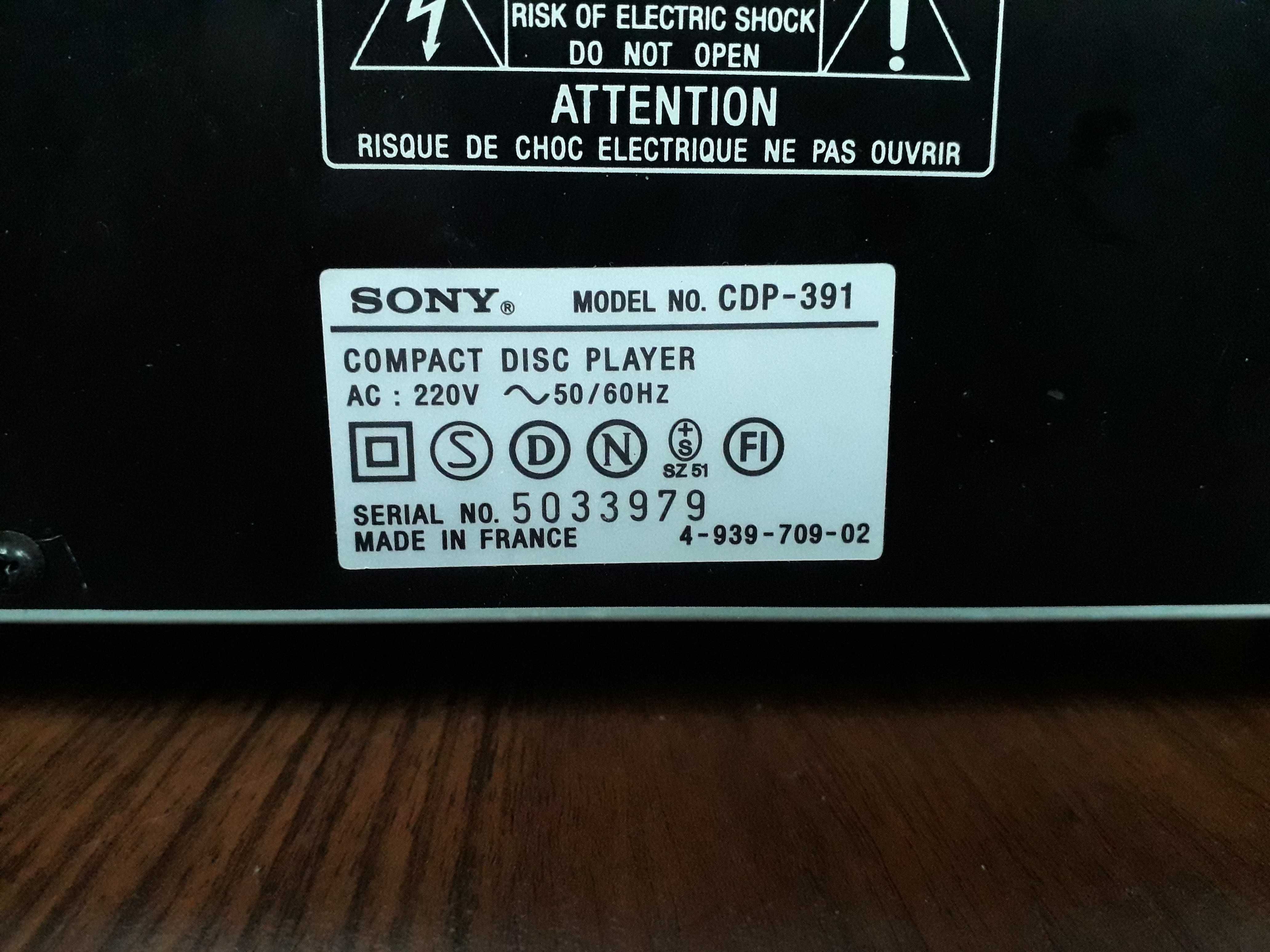 SONY cdp 391 проигрыватель