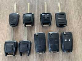 Opel корпус ключа разных типов с электронной частью