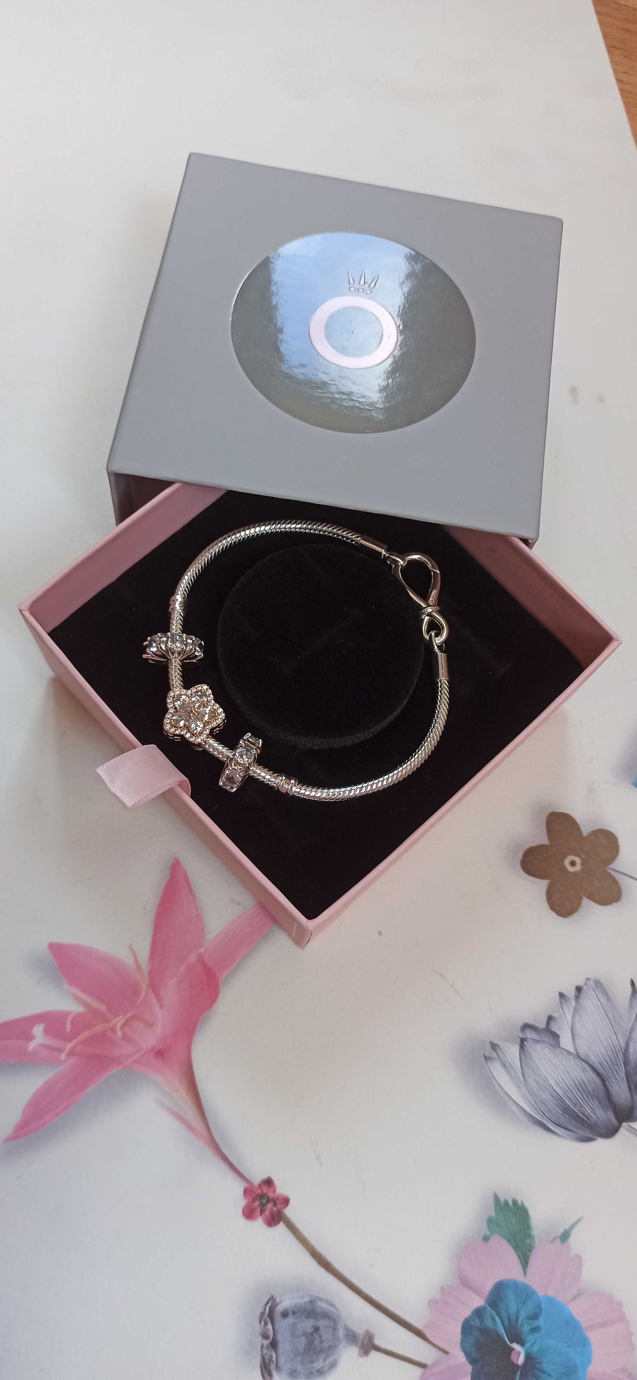 Bransoletka Pandora NOWA ALE S925 lśniący charms zawieszka kulka beads