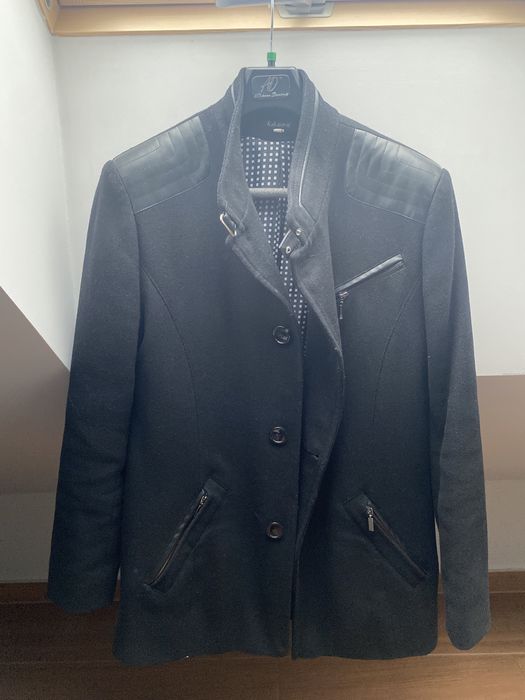 Płaszcz męski, czarny, M/L, KaLeonii