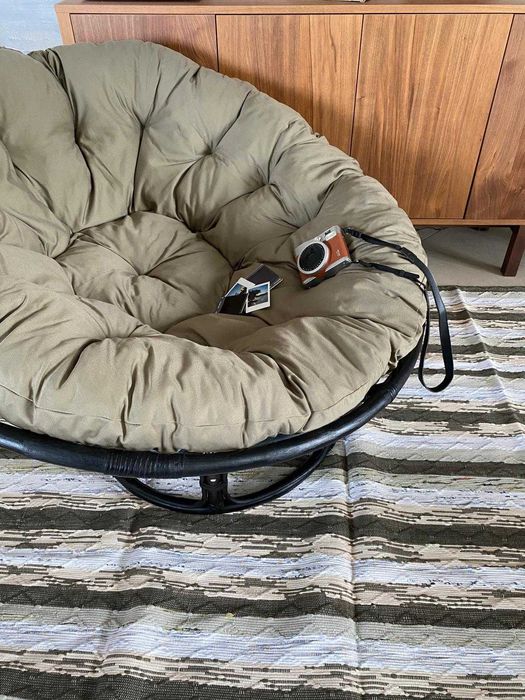 Cadeirão Papasan em rotim [La Redoute]