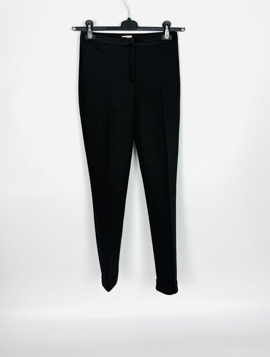 Czarne połyskujące spodnie slim XS 34 H&M