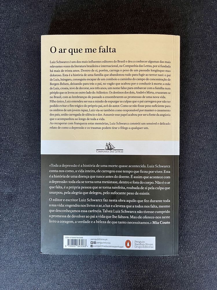 “O Ar que Me Falta”, Luiz Schwarcz