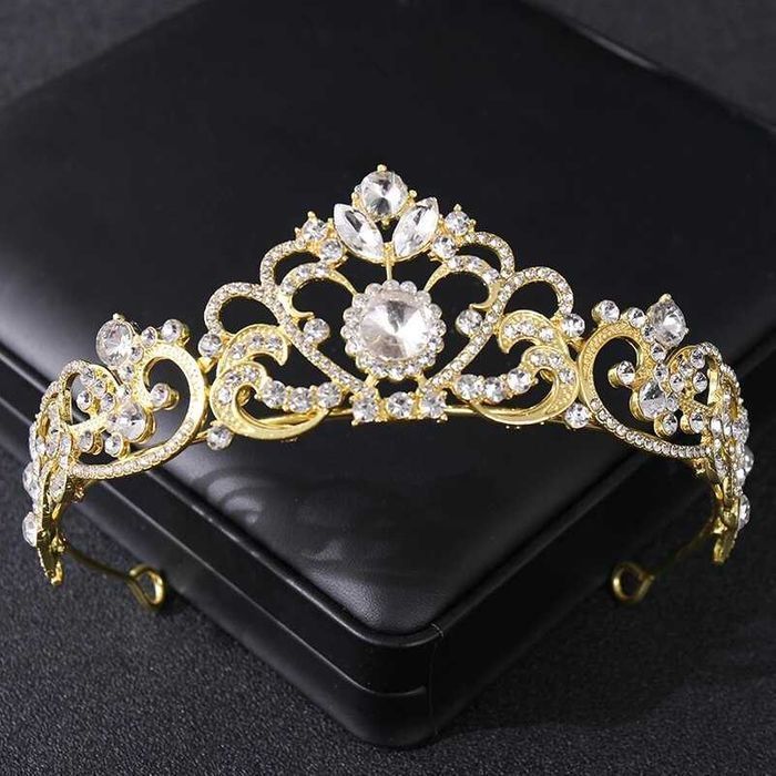 Tiara para noiva com pérolas e cristais acessório noiva