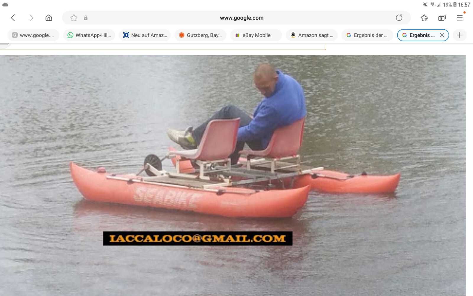 Rower wodny, katamaran SEABIKE uszkodzony