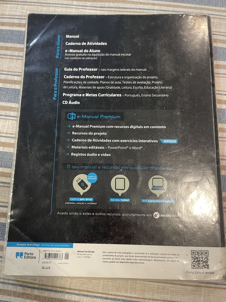 Manual Encontros português 10 ano porto editora