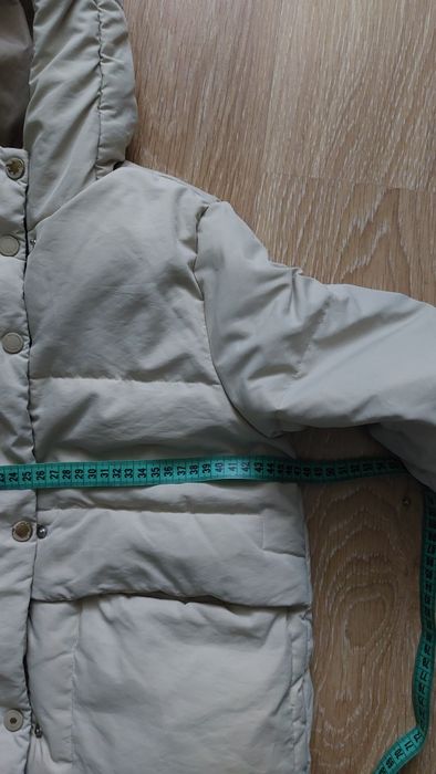 Пухове пальто ZARA на дівчинку 126/128см.