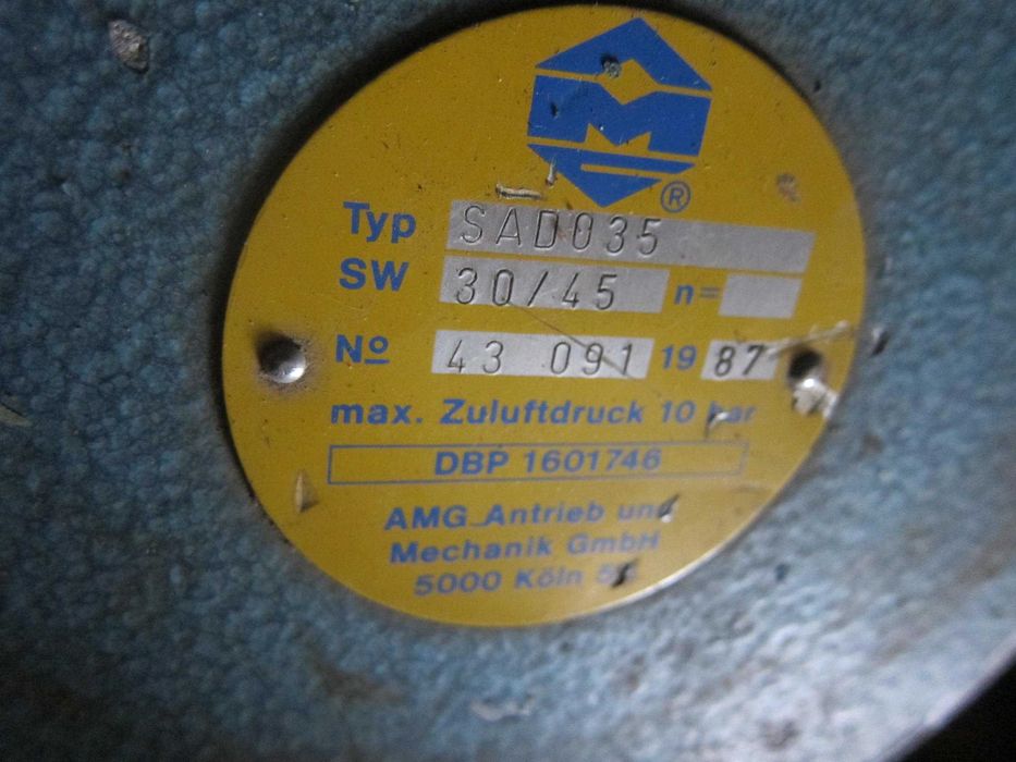 Мощнейший пневмоцилиндр поворотный SAD 035 AMG Pesch Gmbh Германия
