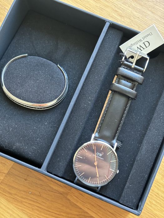 Zestaw zegatek i branzoleta Daniel Wellington