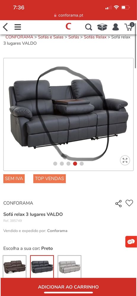 Estrutura central sofa VALDO