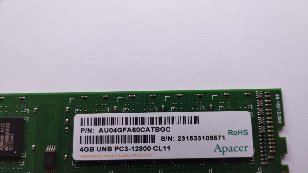 Оперативна пам'ять Apacer DDR3-1600

4096MB PC3-12800