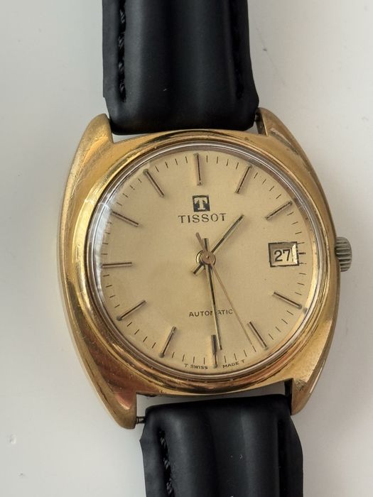 Zegarek męski Tissot Automatic, złocony, duży wymiary 38/42mm