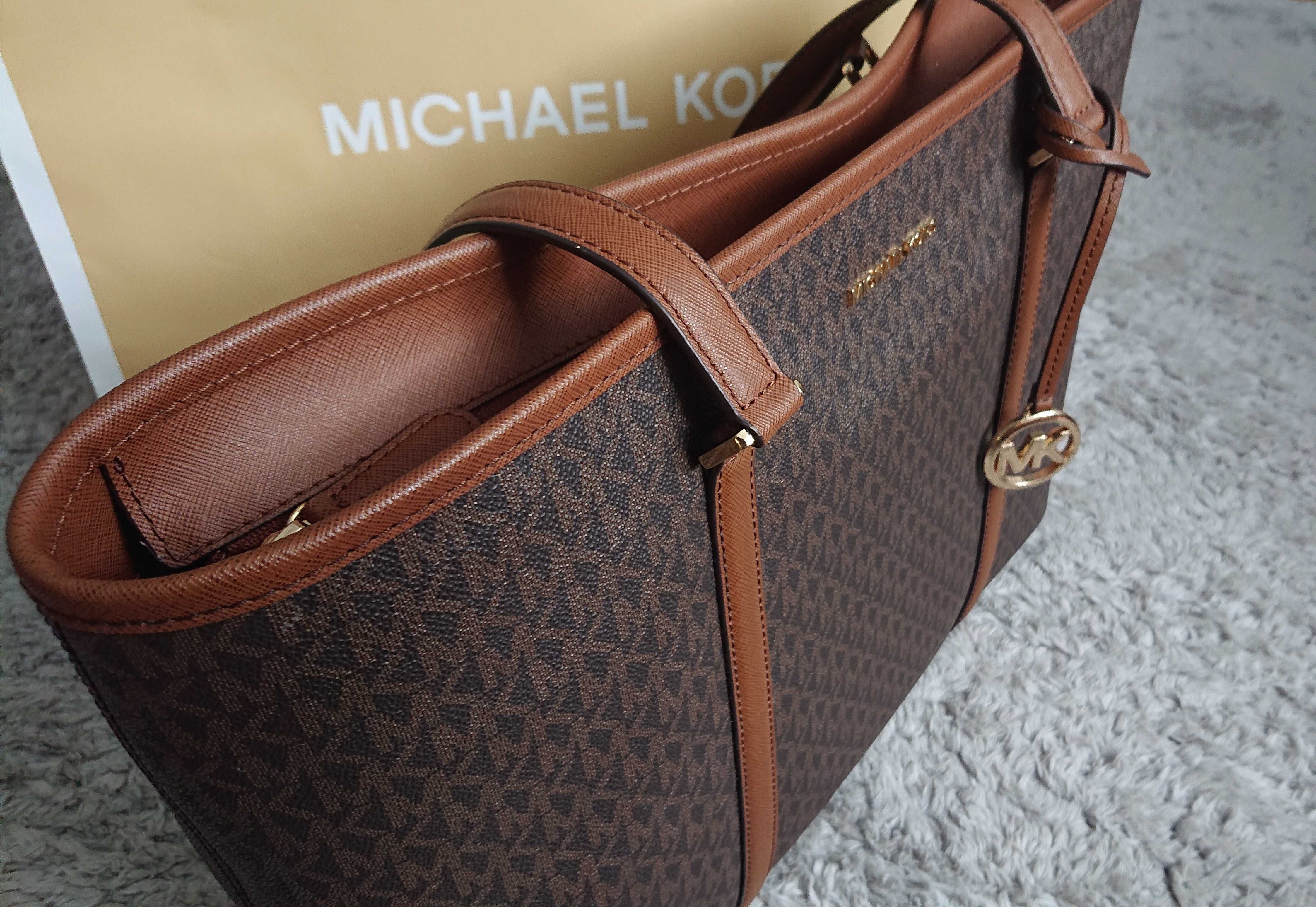 Nowa torebka Michael Kors Sady monogram brąz