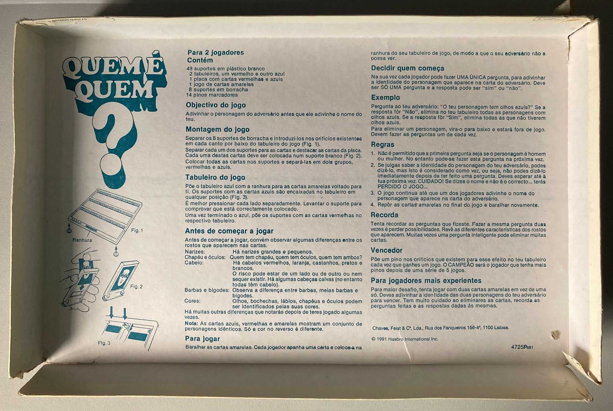 Quem é Quem? - Jogo de Tabuleiro Antigo [incompleto]