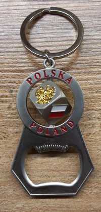 Brelok do kluczy breloczek otwieracz butelek, POLSKA POLAND patriota.