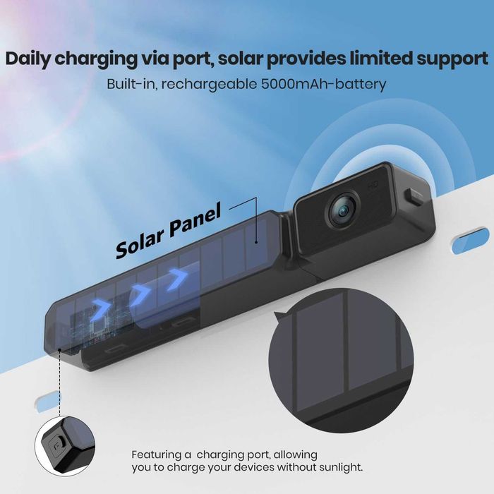 Сонячна бездротова камера заднього виду Foxpark Solar 3  з монітором