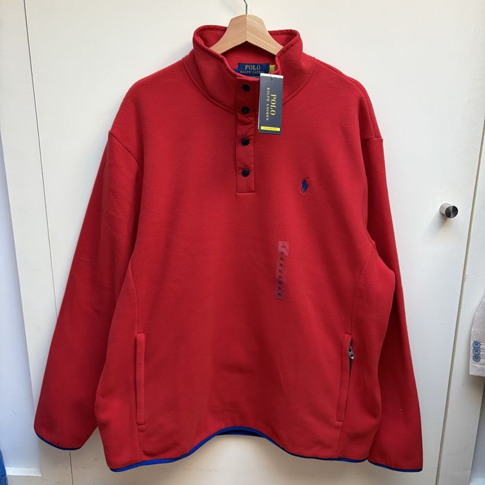 Sweatshirt com botoes Polo Ralph Lauren Performance Vermelho Pelo (XL)