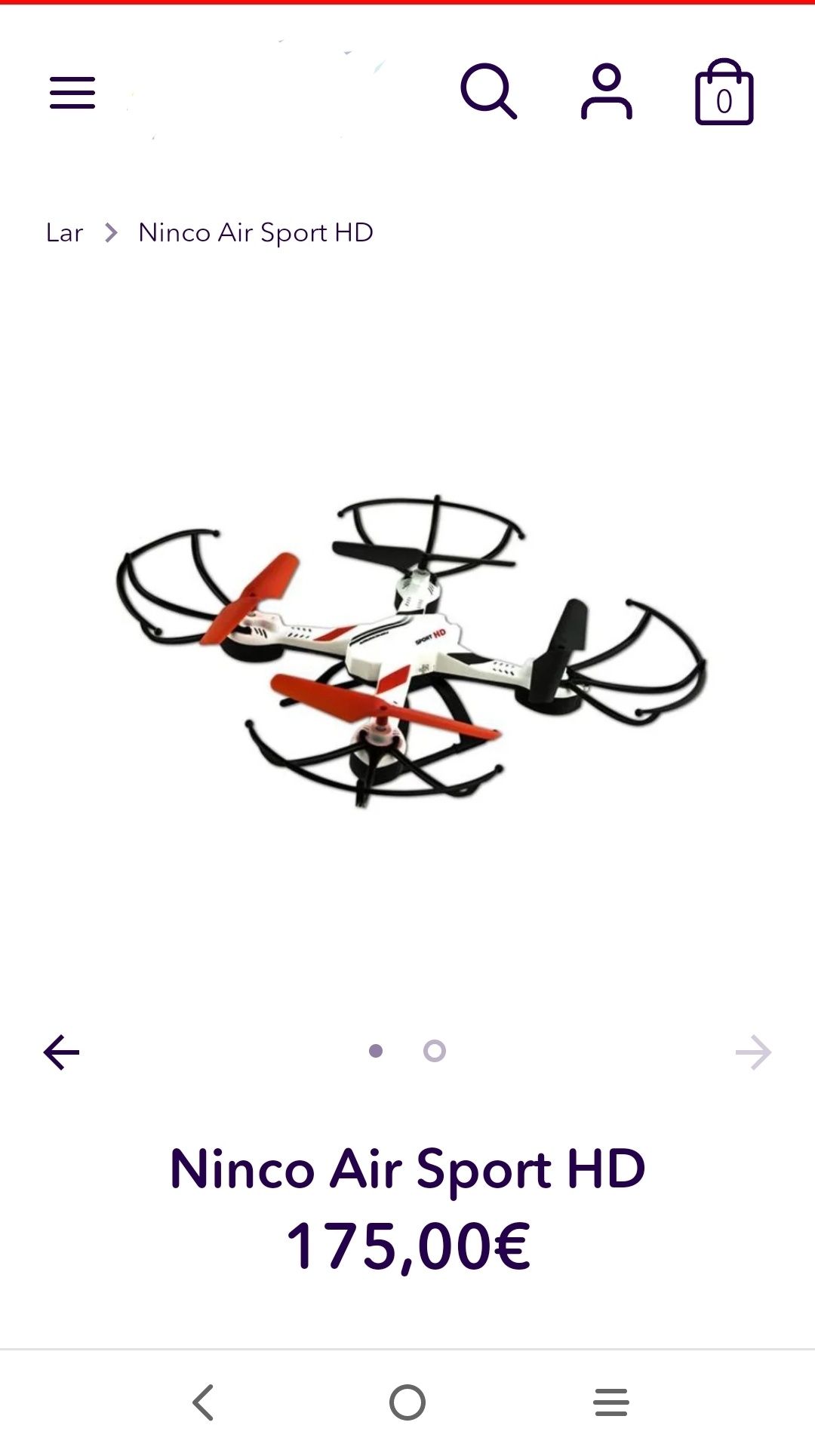 Drone Nincoair Sport HD com Câmara Como Novo + Extras!!!