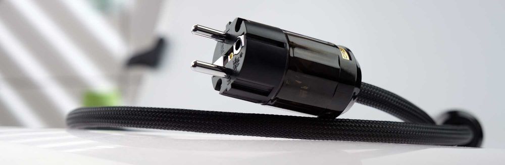 Kabel przewód zasilający PRĄDOWY 230V CROSS-TECH oplot - 1,5m