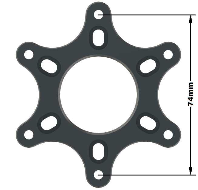 Adapter do kierownicy 74mm - G25 / G27 / G29 / G920 / G923 | MOD