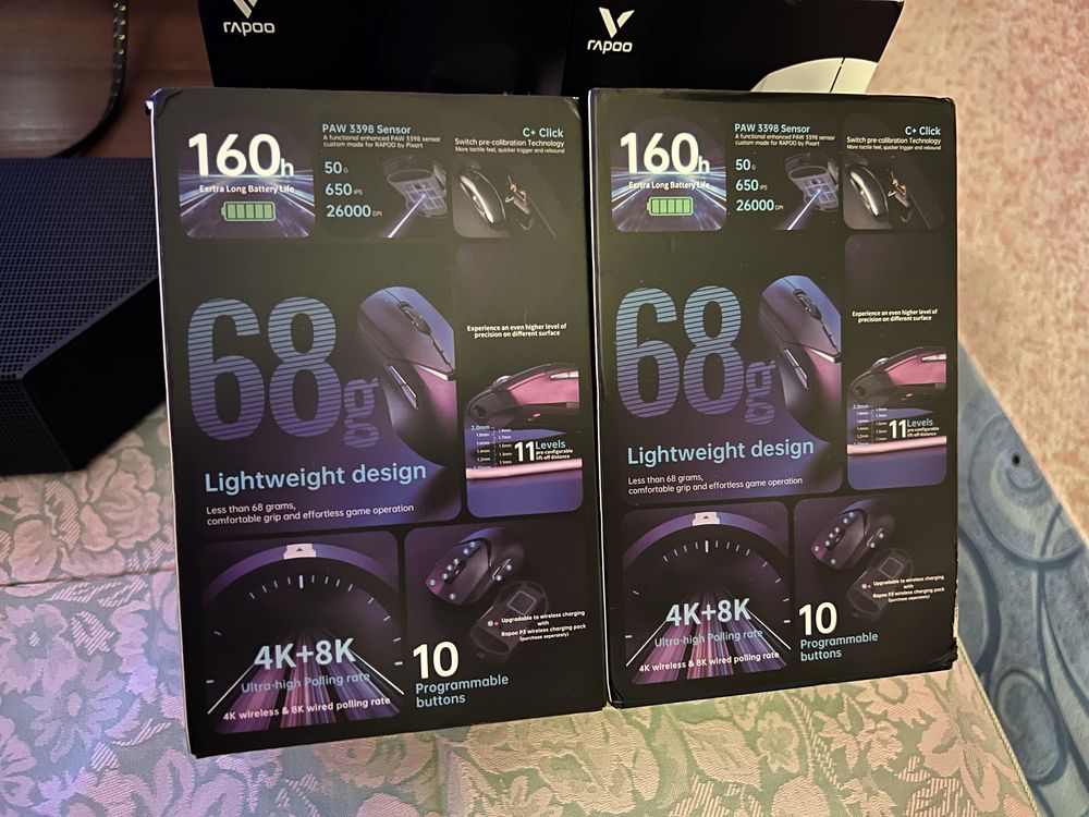 Rapoo VT9Pro / 3398 / 26k dpi / 4k-8k