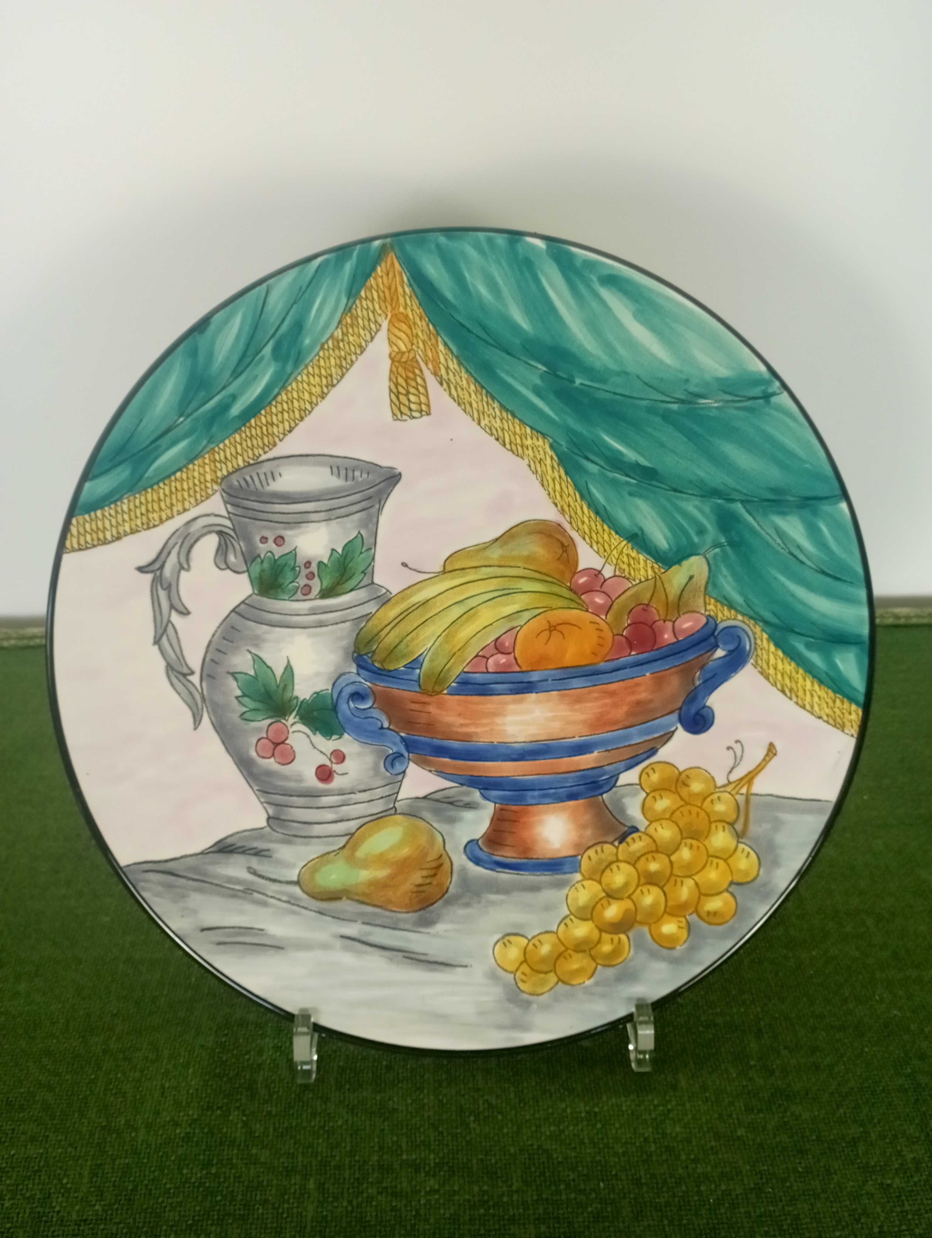 Hiszpańska (SPAIN)  porcelana talerz/patera DUŻA, owoce, piękna