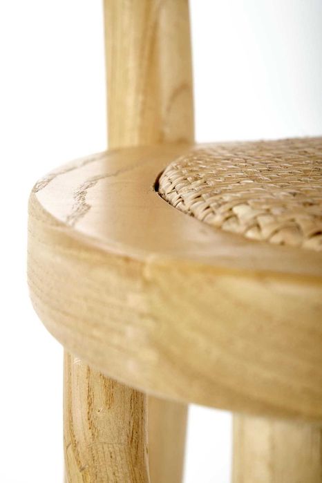 Krzesło klasyczne drewniane K502 rattan naturalny