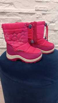 Śniegowce dla dziewczynki rozm. 23 różowe buty zimowe ocieplane