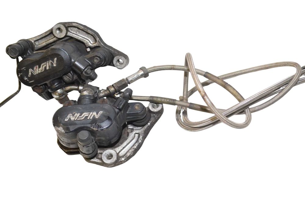 zaciski przód hamulcowe przewody oplot stalowy Honda cbr 600 cbr600 f2