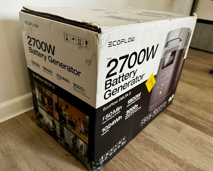 EcoFlow DELTA 2 - Зарядна станція 1024Wh LiFePO4, 1800W, USA, 110в.
