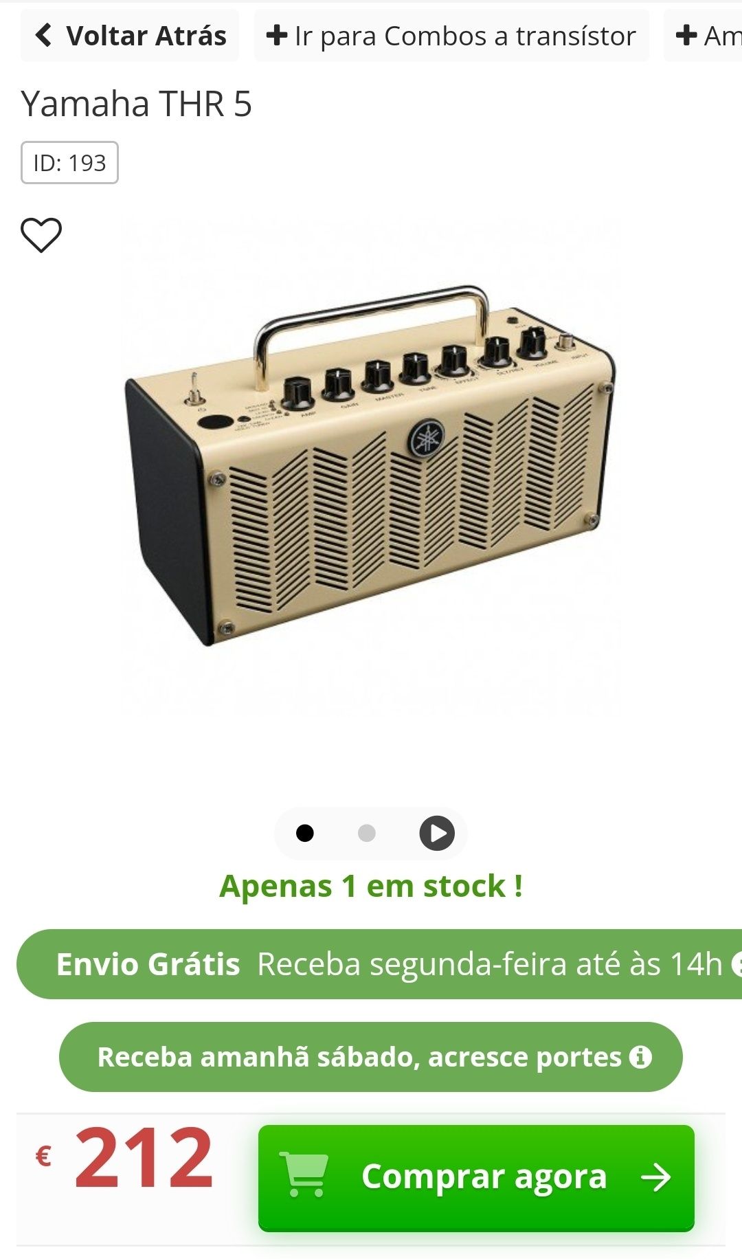 Yamaha THR 5 Amplificador Guitarra