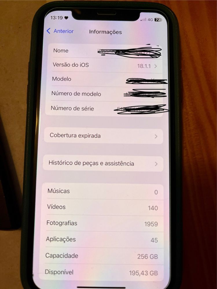 Iphone XS de 256 Gb dourado