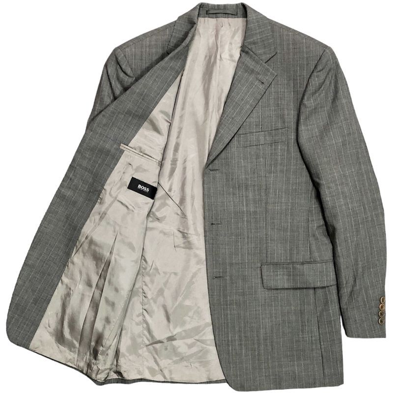 Hugo Boss Wełniana Marynarka Męska w Paski r. 48