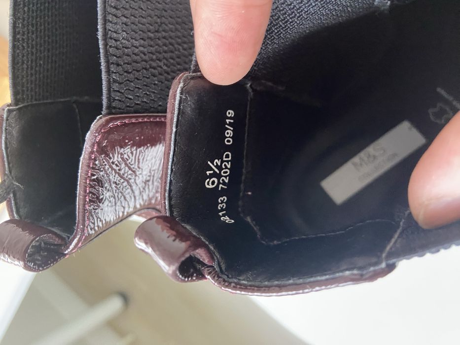 Ботильйони шкіряні M&S collection бордо