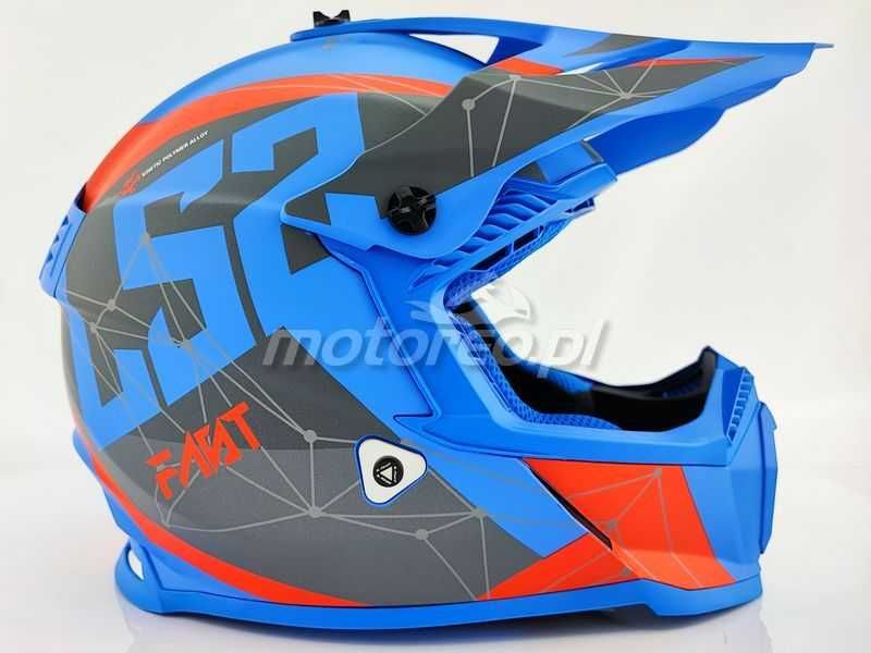 WYPRZEDAŻ Kask LS2 MX437 Fast Evo ALPHA Blue Enduro/Cross /ATV