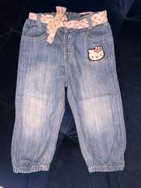 H&m jeansy spodnie Hello kitty idealne 86 lody