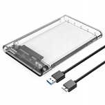 Obudowa na dysk SATA 2,5" USB 3.1  przezroczysta transparentna SPP304