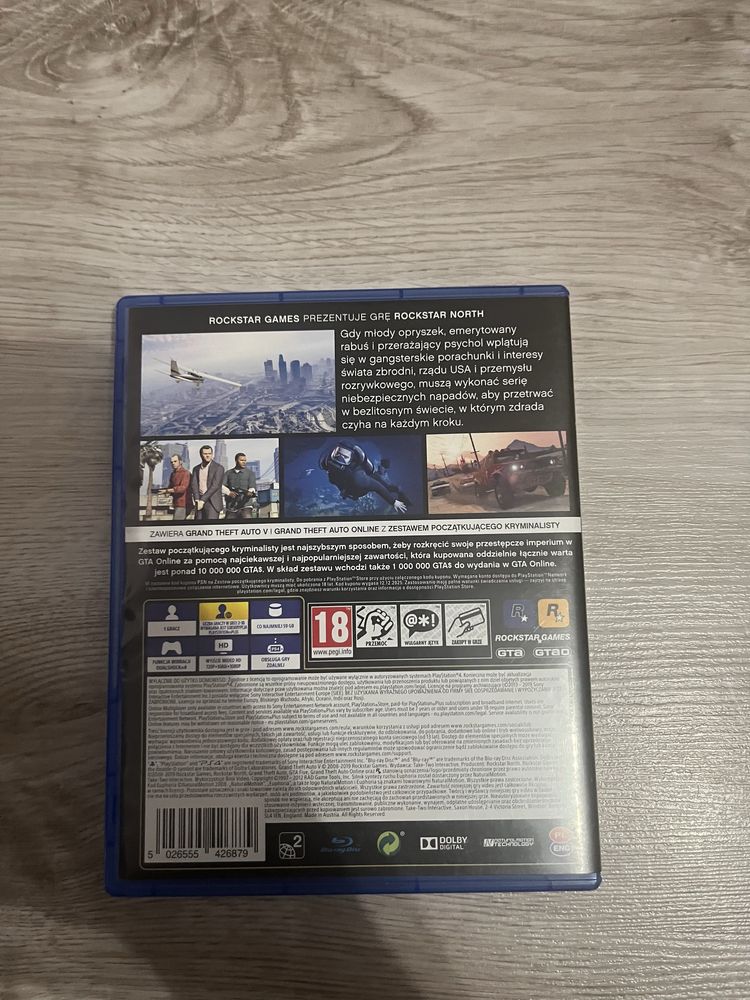 Gta V  ps4 + mapa jak nowa szybka wysyłka