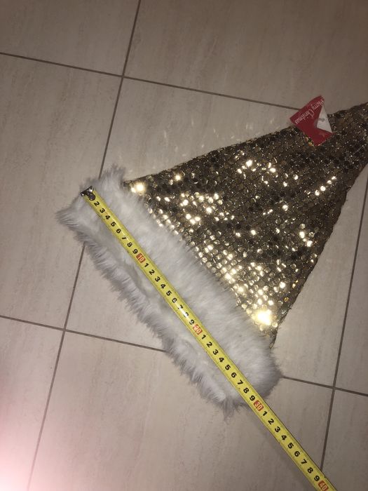 Шапка санти золота новорічна